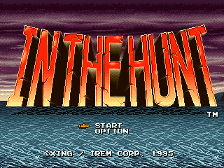 In the Hunt title screen for Playstation